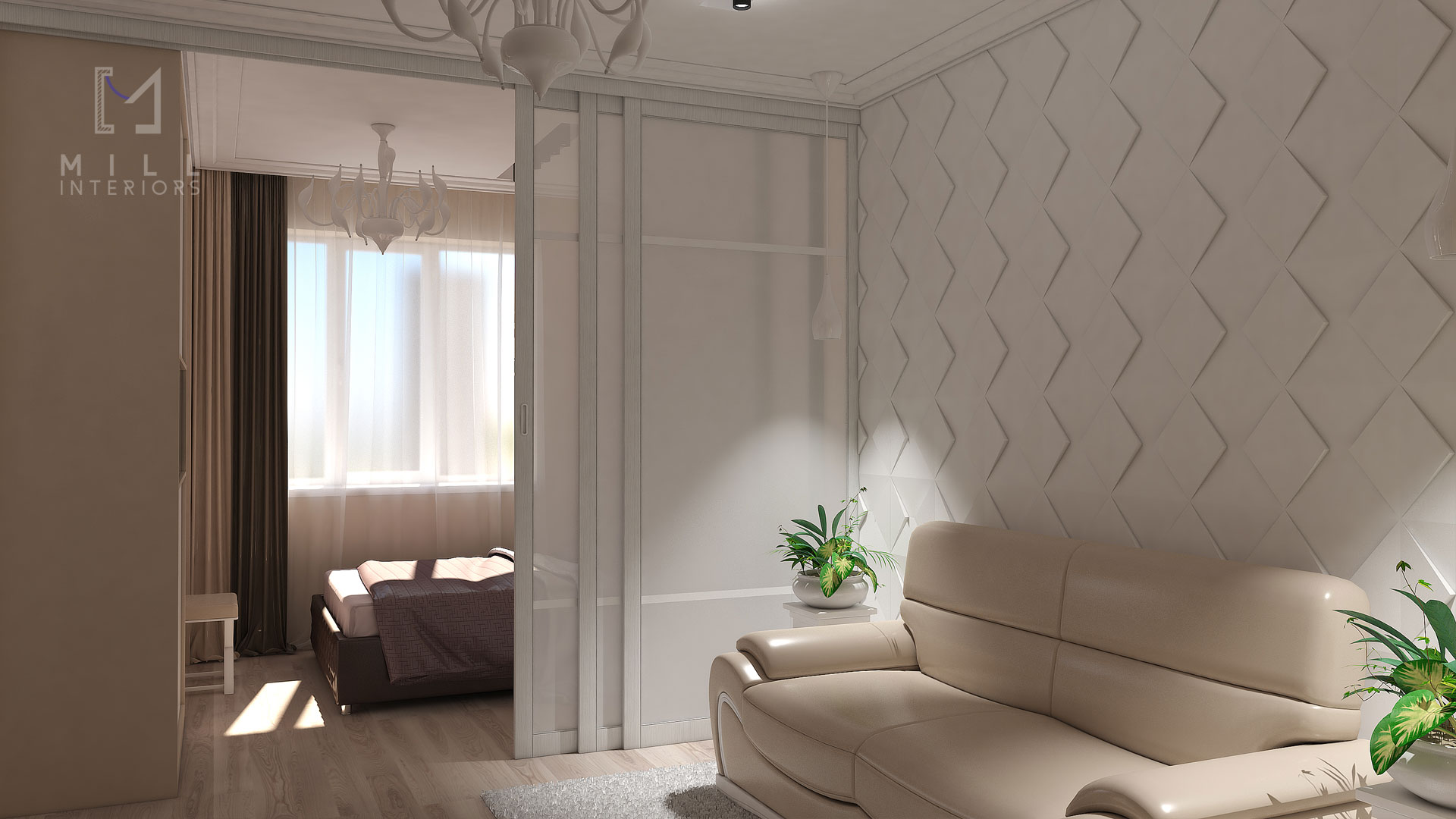 Дизайн интерьера однокомнатной квартиры - Mill interiors - фабрика ...